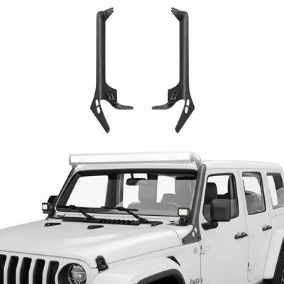 A-Pillar Mount for 52" Light Bar - Compatible with 2018-2022 Jeep JL & Gladiator JT (Black)