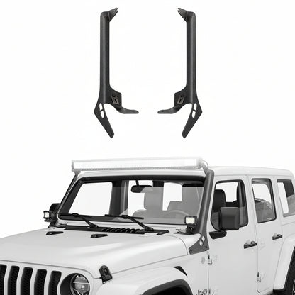 A-Pillar Mount for 52" Light Bar - Compatible with 2018-2022 Jeep JL & Gladiator JT (Black)