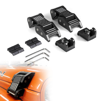 Aluminum American Flag Hood Latches for Jeep Wrangler JK JL Gladiator