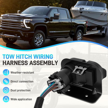7/4 Pin Trailer Harness with Mounting Bracket - Adapter Plug for USCAR Multi-Tow Pickup Trucks