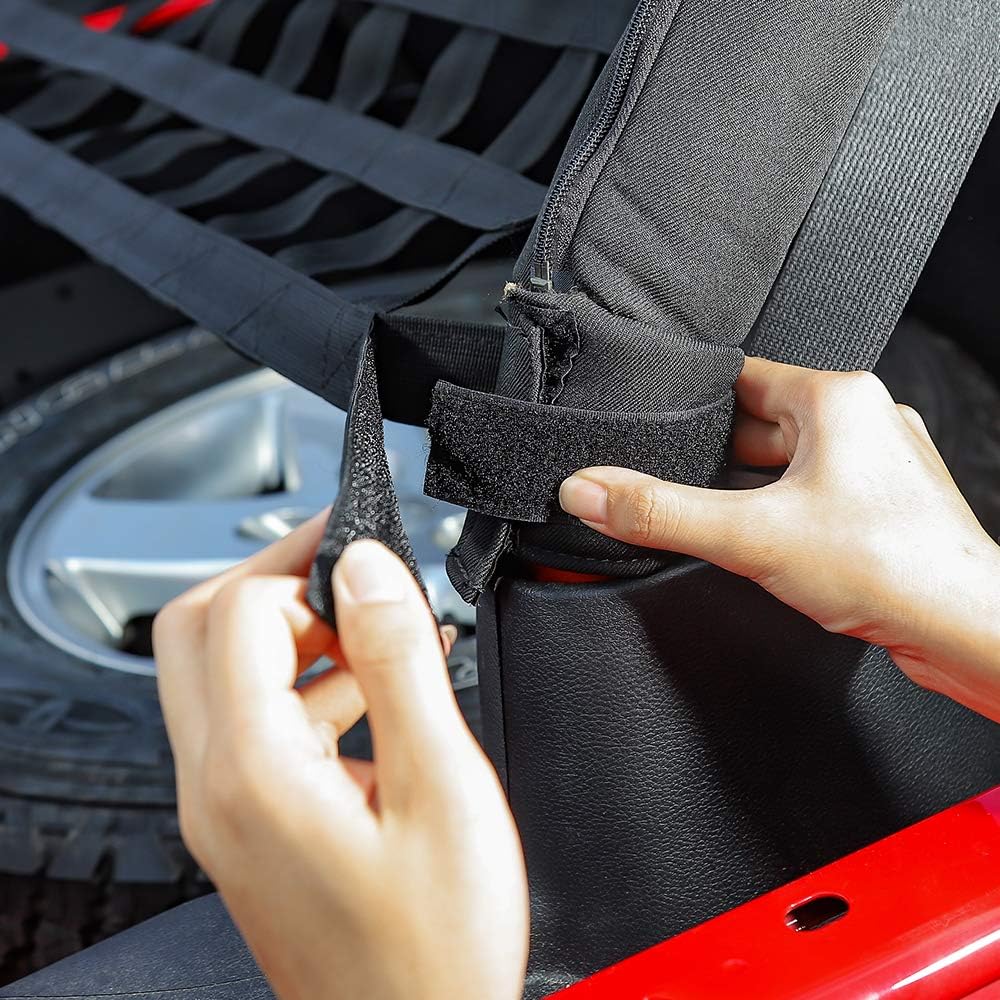 Mesh Roof Cargo Hammock for 1987-2024 Jeep Wrangler & Gladiator JT (Black)