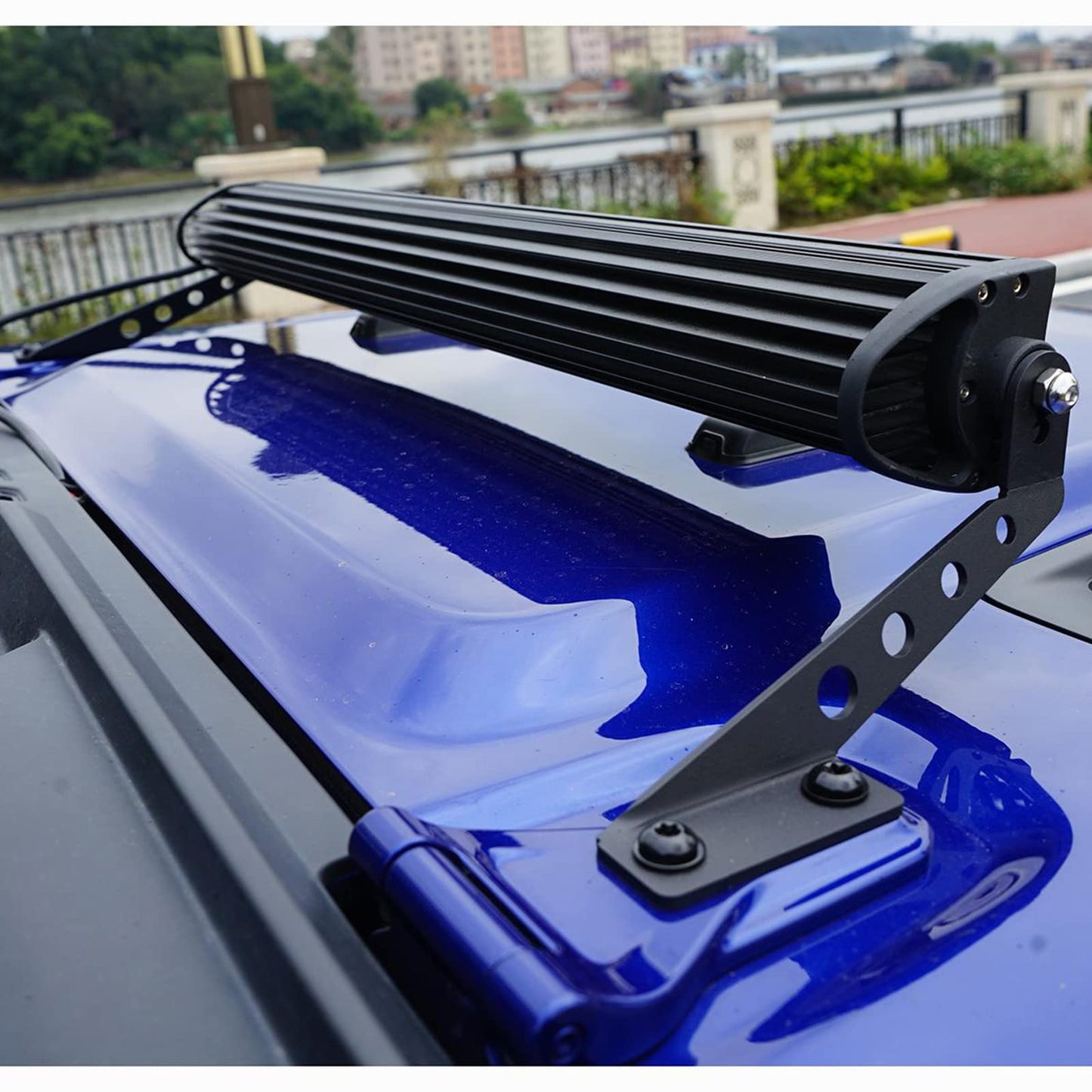 32" Hood LED Light Bar Mount for 2018-2023 Jeep Wrangler JL & Gladiator JT