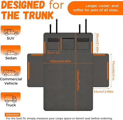 Waterproof SUV Cargo Liner for Dogs - Large Universal Fit w/Side Walls, Bumper Flap, Scratchproof for Sedan/Van