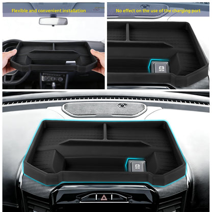 Dashboard Storage Tray for 2019-2026 Ram 1500 w/ 12"/14.4" Uconnect Screen (Excludes 8.4") - Non-Slip Organizer