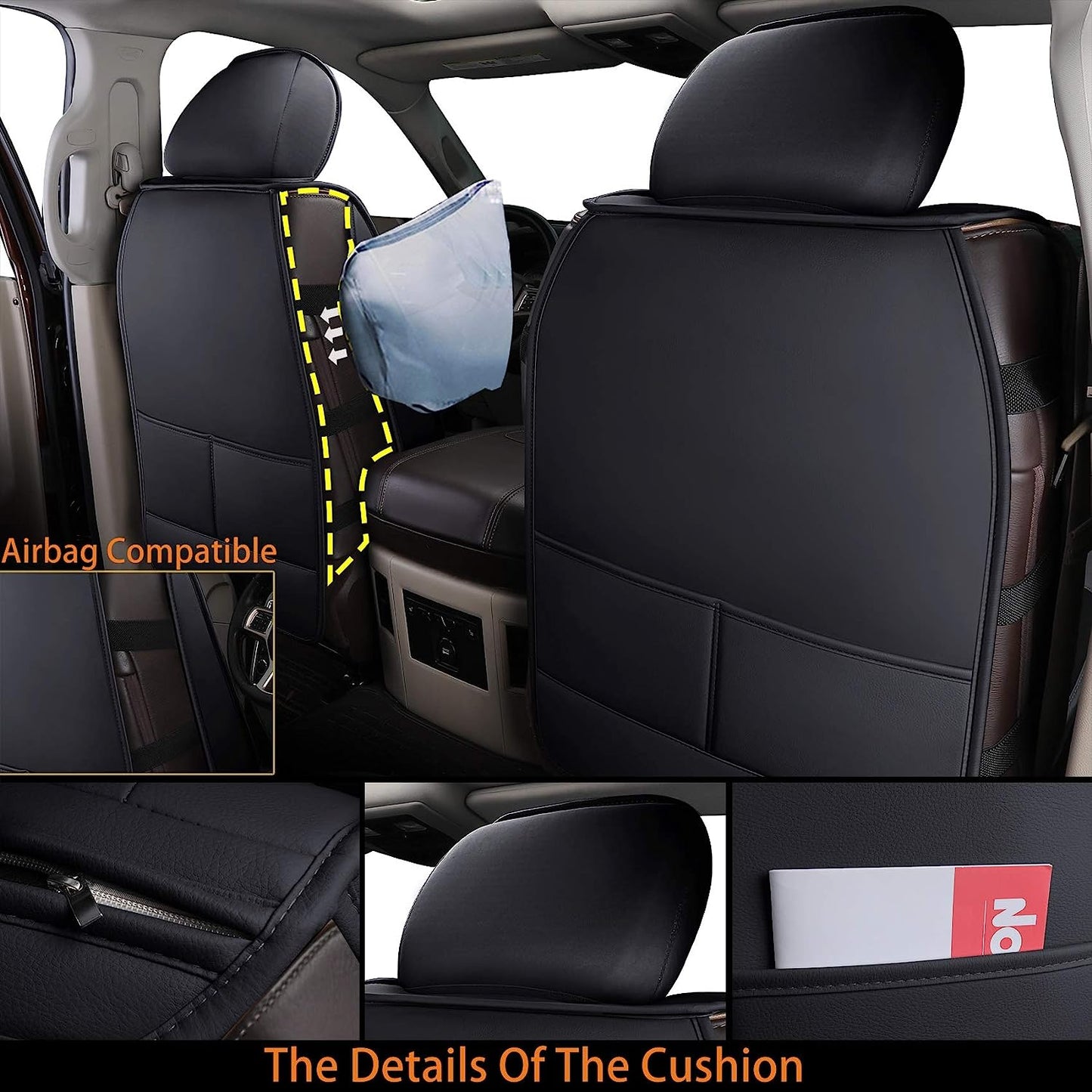 Car Seat Covers Full Set Fit Dodge RAM 2002-2023 1500 2010-2023 2500 3500
