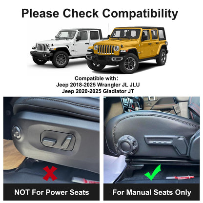 Front Under Seat Storage Organizer (2-PCS) for 2018-2026 Jeep Wrangler JL & Gladiator JT (Excludes Power Seats)
