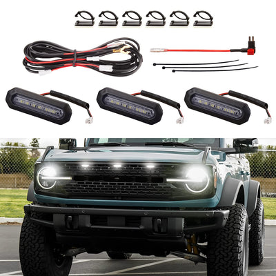 Bronco 2021-2023 Grille Lights, 3-PCS LED, White