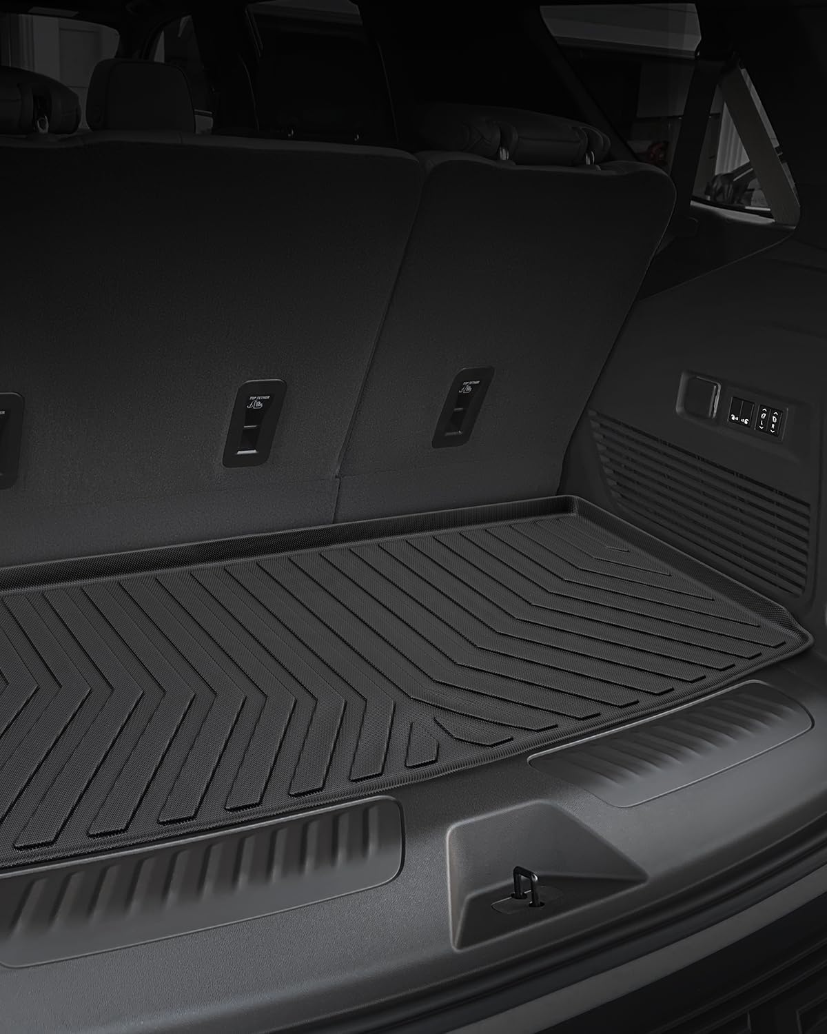 Liner Master® Floor Mats 3 Row Cargo & Liner Set for Chevrolet Tahoe for GMC Yukon 2024 2023 2022 2021 Only Custom Fit with 2nd Row Bucket Seats All Weather TPE Floor Liners Heavy Duty Accessories