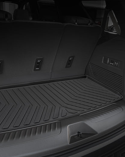 Liner Master® Floor Mats 3 Row Cargo & Liner Set for Chevrolet Tahoe for GMC Yukon 2024 2023 2022 2021 Only Custom Fit with 2nd Row Bucket Seats All Weather TPE Floor Liners Heavy Duty Accessories