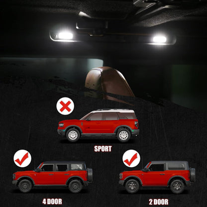 4-PCS LED Interior Dome Light Kit for 2021-2024 Ford Bronco 2/4-Door (Excludes Sport)