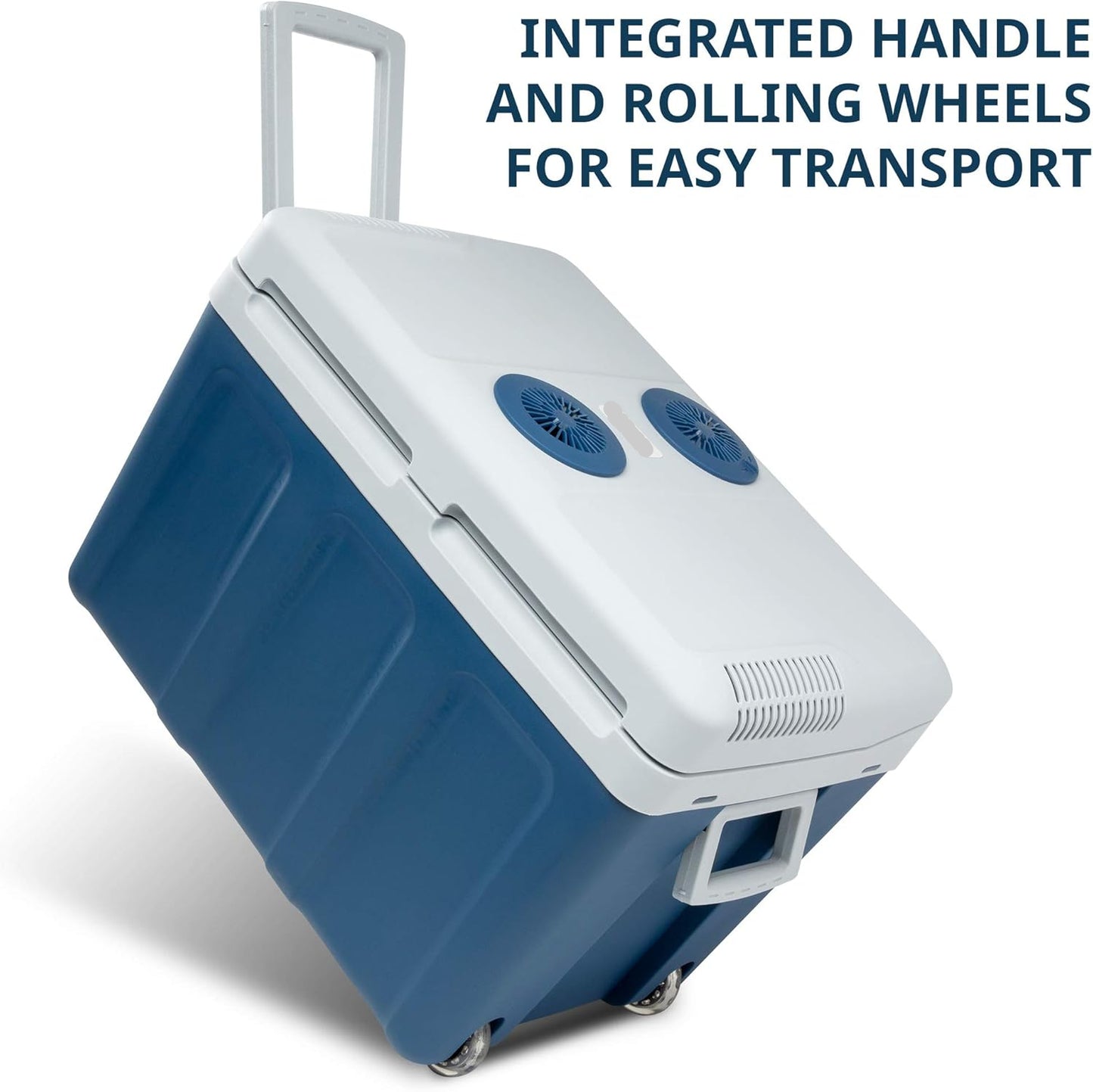 48Qt Electric Cooler/Warmer (45L) with Wheels/Handle - 12V Car/110V Home for Camping/Travel