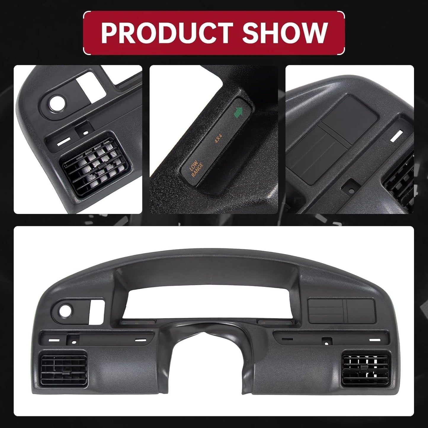 Dash Cluster Bezel for 1992-1997 Ford F-Series & Bronco (Gas Engines Only) - Replaces F2TZ15044D70A