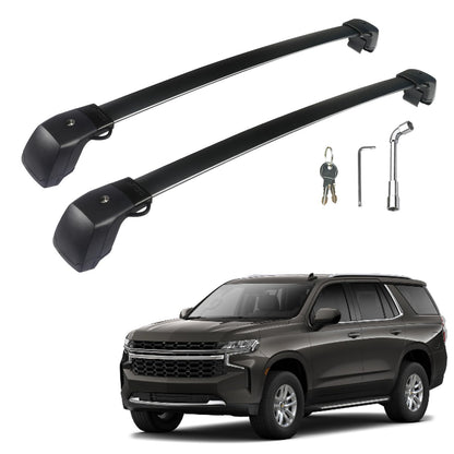 Anti-Theft 440LBS Roof Rack Cross Bars Compatible with 2021-2024 Chevrolet Tahoe, Chevy Suburban, GMC Yukon & Yukon XL, Cadillac Escalade ESV
