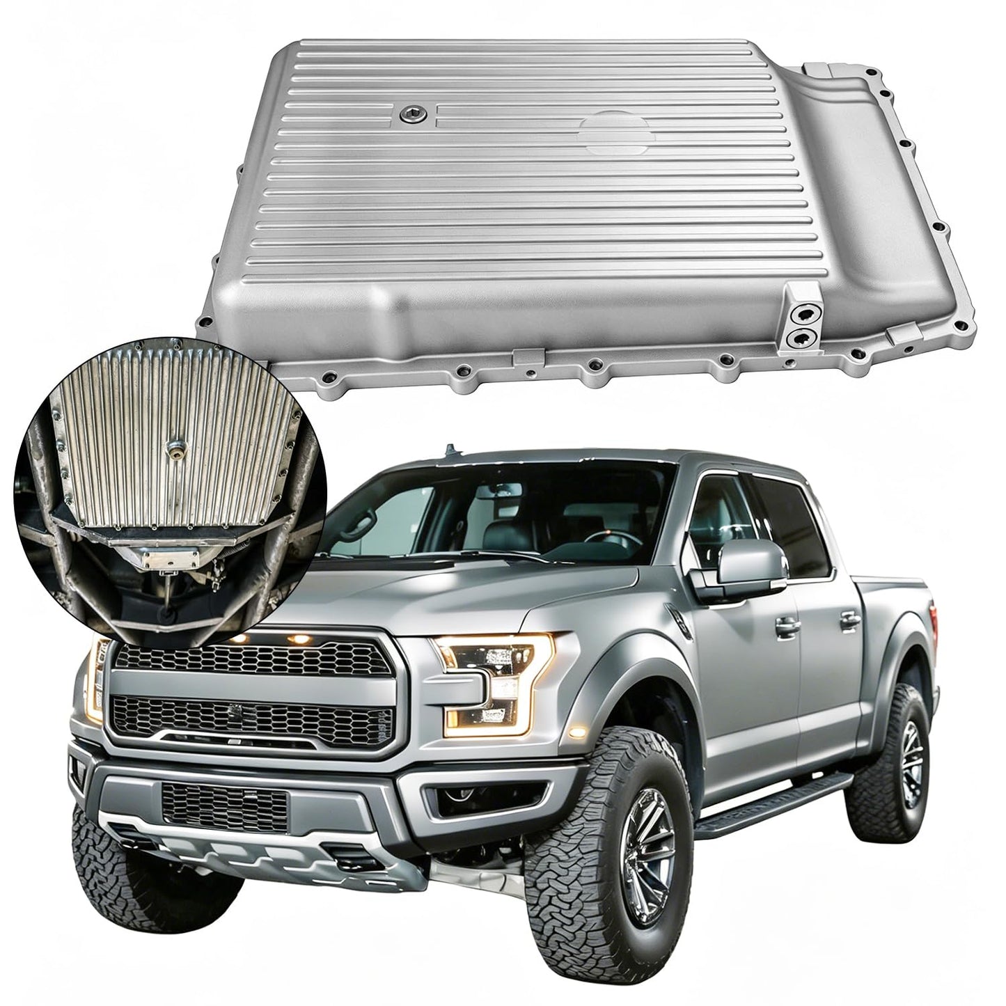 Aluminum Transmission Oil Pan with Magnetic Plug for F150 Expedition Ranger