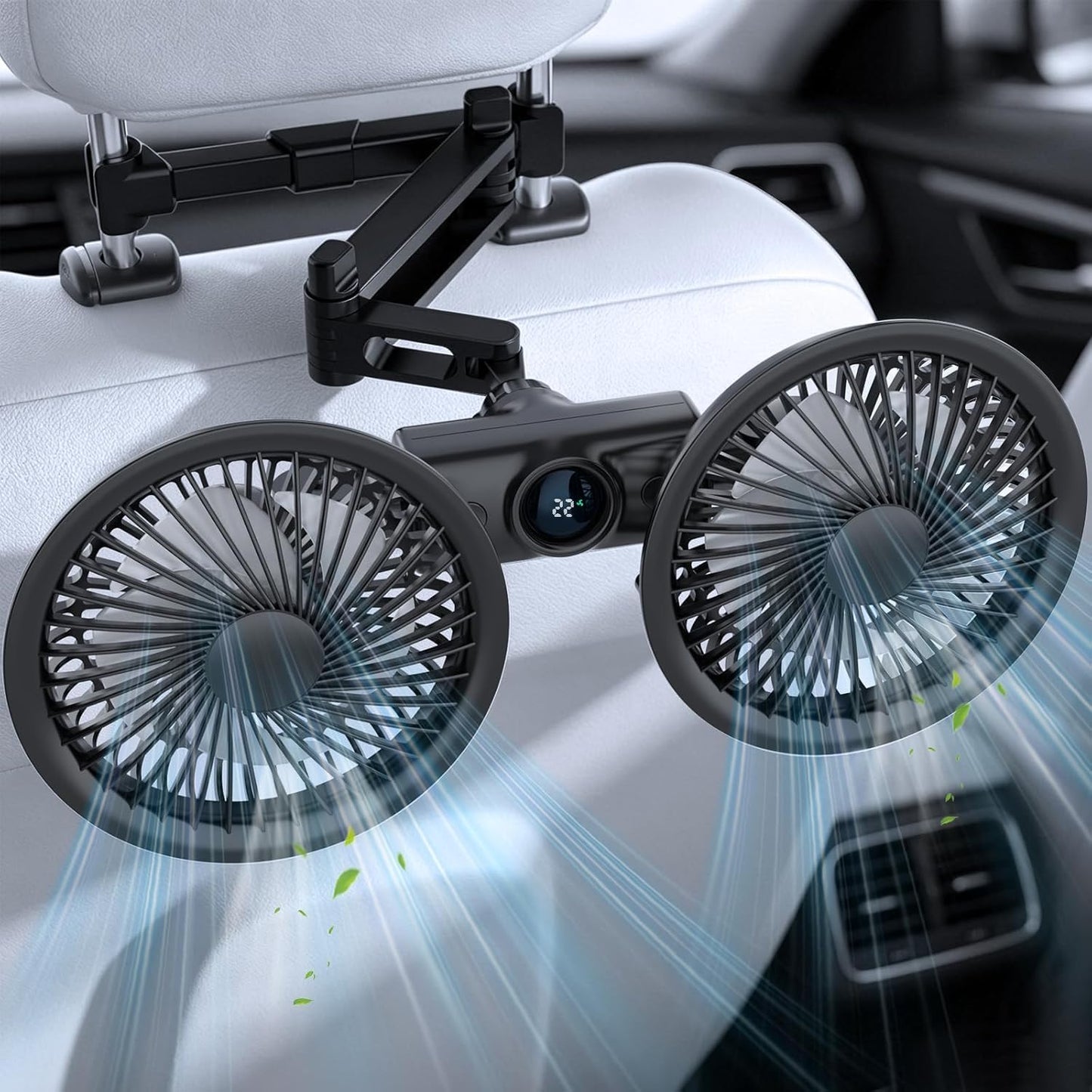 Mini USB Car Seat Fan for Headrest Cooling