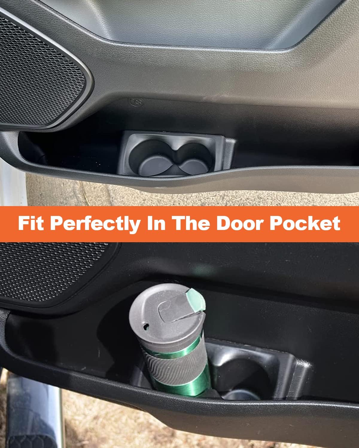 Cup Holders Insert Compatible with 2019-2026 Ram 1500 Cup Holder, Replace #5YK46TX7AC 5YK47TX7AC, Door Cup Holders for Right and Left Pocket, Pack of 2