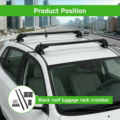 43.3" Universal Roof Rack Cross Bars (2-PCS) - Aluminum Adjustable for Cars/SUVs