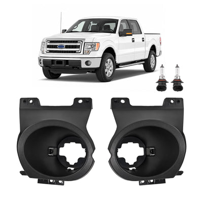 Ford F-150 Fog Light Bezel with H10 Bulbs, Black Trim