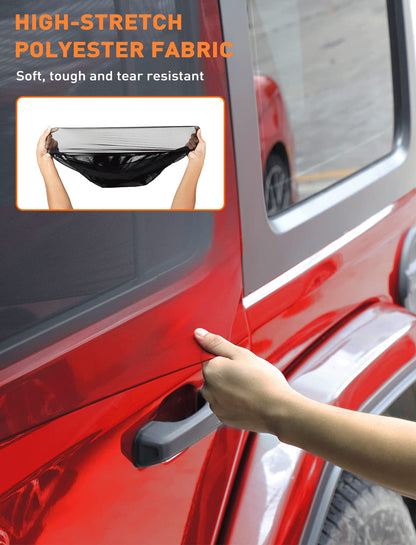 Breathable Rear Window Sun Shade for Jeep Wrangler & Gladiator - UV Protection for Pets/Camping
