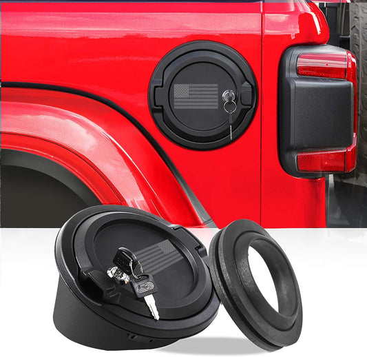 Fuel Filler Cover With US Flag for 2018-2023 Jeep Wrangler JL JLU - OHMU