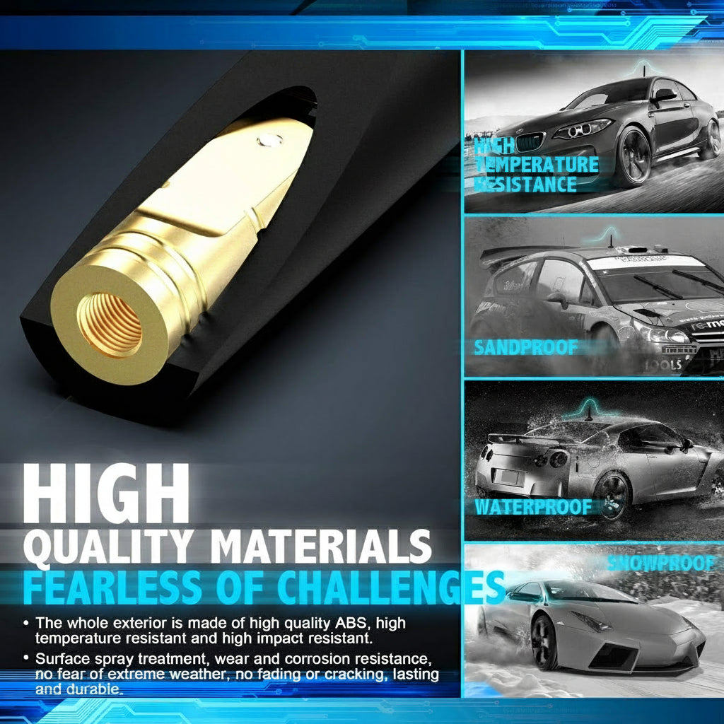 Tekk Short Antenna Compatible with 2009-2026 Ford F250 Pickup Truck/Designed for Optimized FM/AM Reception / 4.8 Inches