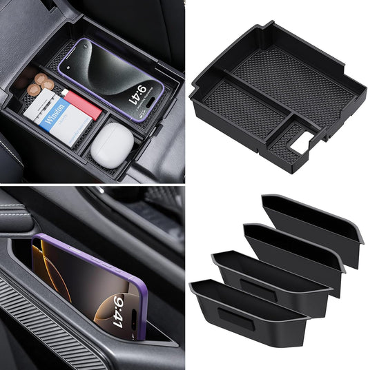 Center Console & Door Handle Organizer (5-PCS) for 2025 Ford Bronco 4-Door (Excludes 2-Door & Sport)