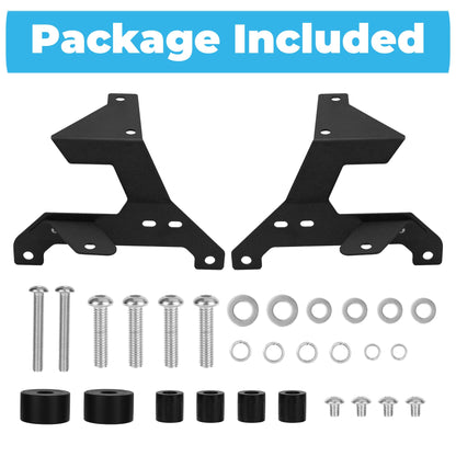 Dual A-Pillar Light Mounts for 2018-2025 Jeep JL & Gladiator JT (Excludes 4XE/Mojave/392)