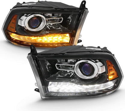 Halogen, led, Projector Headlights For 2009-2018 Dodge Ram 1500 2500 3500