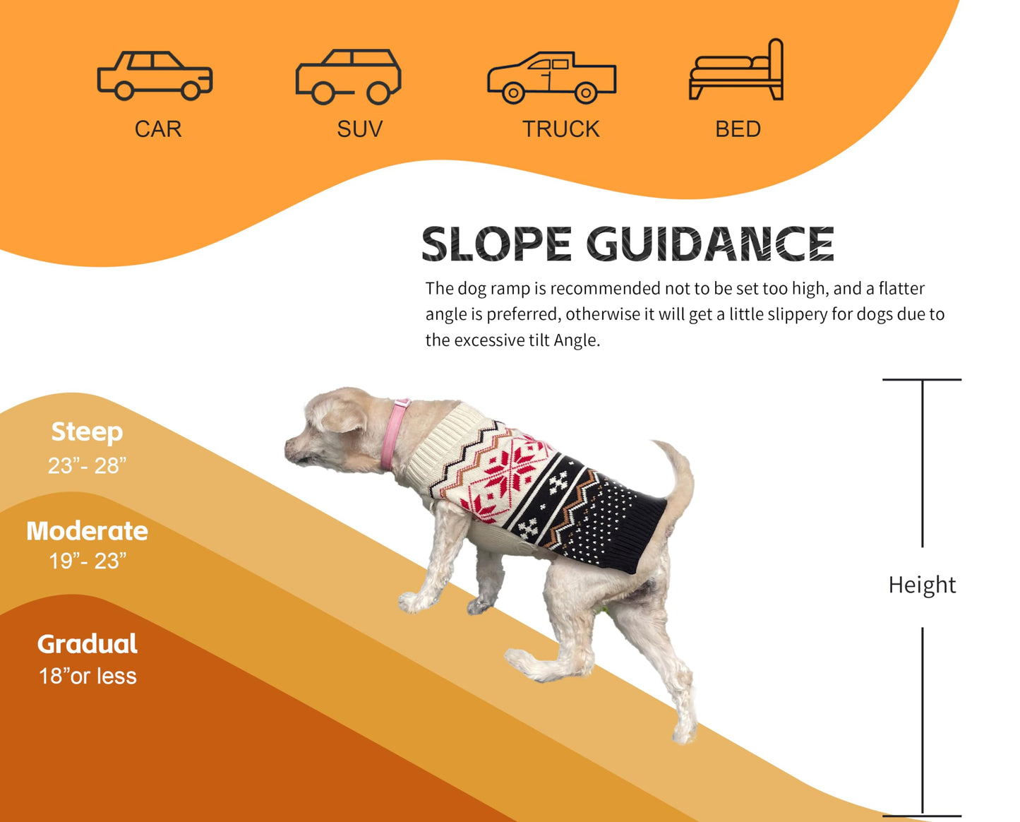PawStep Foldable Pet Ramp - Poly Grass Non-Slip Surface, Lightweight for Cars/SUVs/Beds/Couches