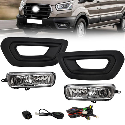 Ford Transit Bumper Fog Lights with Wiring, Clear Lens