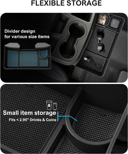 Hanging Console Organizer Box for 2019-2026 Chevy/GMC 1500 & HD (Split-Bench Seat Only) - Multi-Compartment