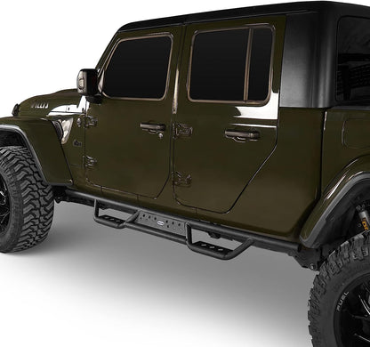 6.9" Drop Down Side Step Bars Running Boards for Jeep Gladiator JT 2020 2021 2022 2023 2024 - OHMU