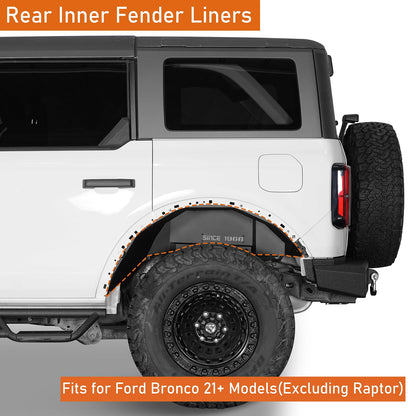 Bronco Inner Fender Liners Mud Guard Kit 2/4 Doors