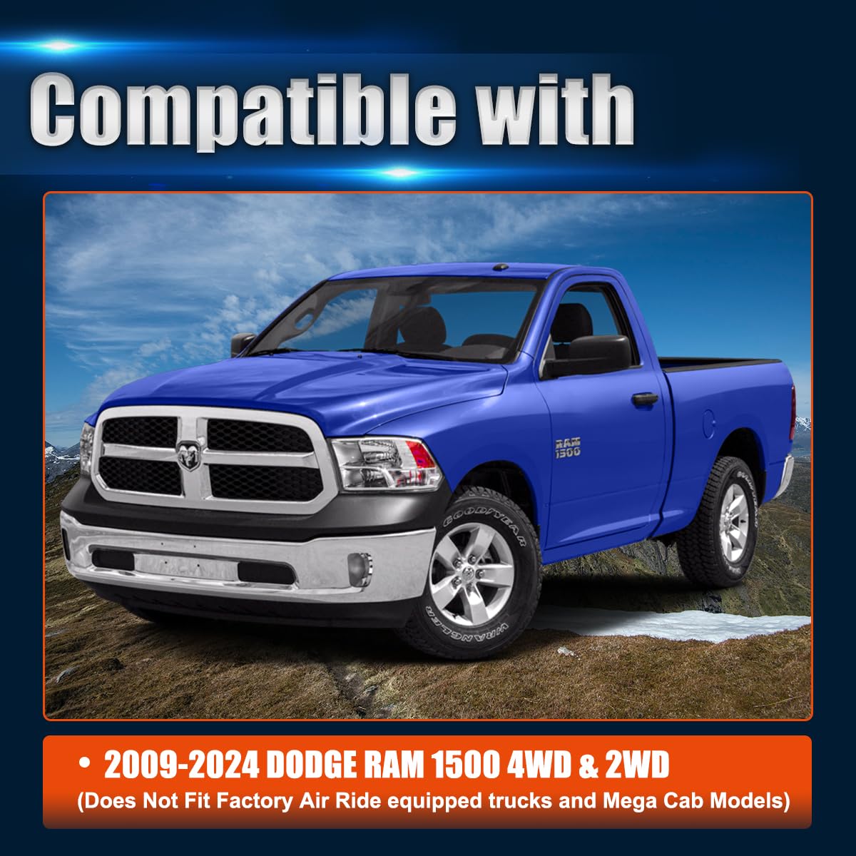 1.5" Rear Coil Lift Spacers for 2009-2024 Dodge Ram 1500 2WD/4WD