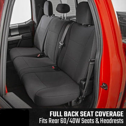 Neoprene Front & Rear Seat Covers for 2015-2026 Ford F-Series Crew Cab (Bucket Seats)