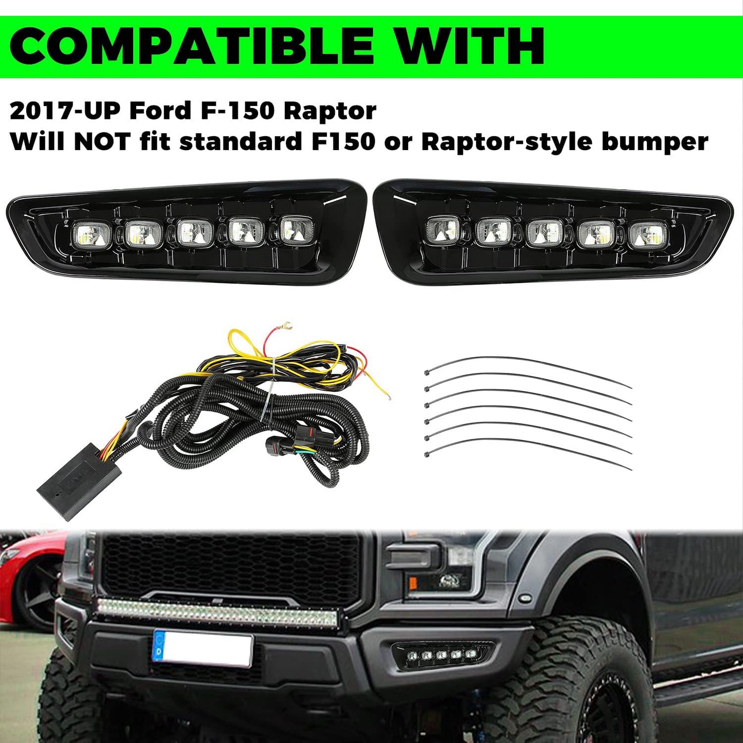 F-150 Raptor LED Fog Light DRL with Turn Signal