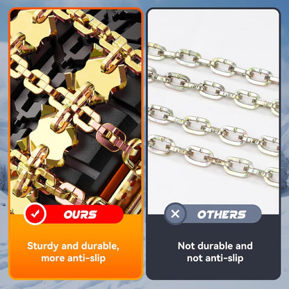 Universal Adjustable Snow Chains (6-Pack) - Fit Tire Width 175-265mm