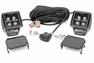 2" Black Series LED Pods with DRL - 3600 Lumen Spot Beam, Waterproof for Truck/Jeep/UTV