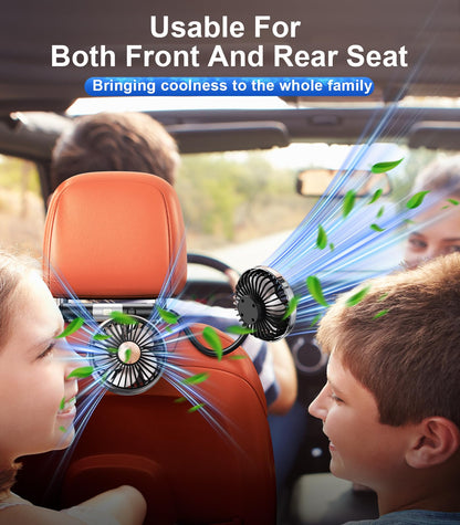 Dual Head Gooseneck Car Fan for Back Seat Cooling