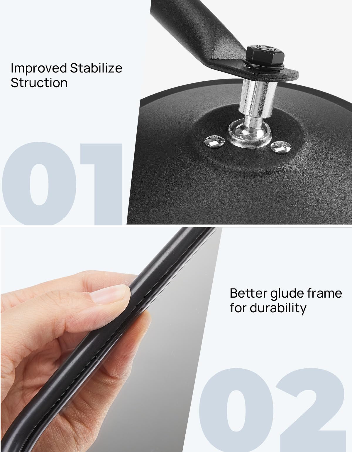 Upgraded Round Wrangler Mirrors, No Vibrate, Easy-Install