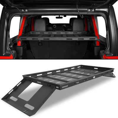 Rear Trunk Cargo Rack for 2007-2026 Jeep Wrangler JK/JL 4-Door Hardtops - Sturdy Steel Shelf