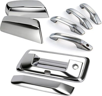 Chrome Handle + Mirror + Tailgate Cover Kit for 2014-2018 Chevy/GMC 1500/2500/3500 (Excludes Tow Mirror)