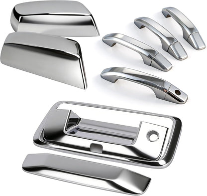 Chrome Handle + Mirror + Tailgate Cover Kit for 2014-2018 Chevy/GMC 1500/2500/3500 (Excludes Tow Mirror)