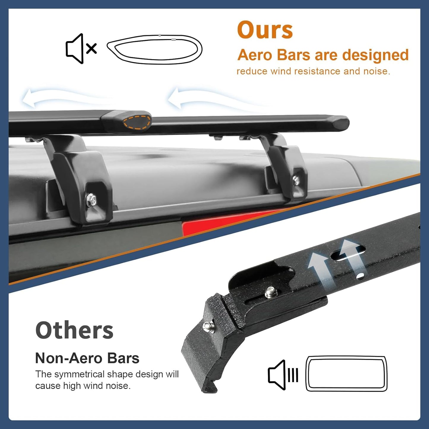 330 lb Roof Rack Cross Bars for 2007-2026 Jeep Wrangler & Gladiator - Aluminum (2/4-Door)