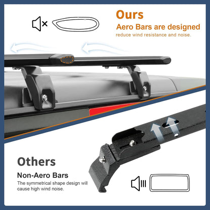 330 lb Roof Rack Cross Bars for 2007-2026 Jeep Wrangler & Gladiator - Aluminum (2/4-Door)