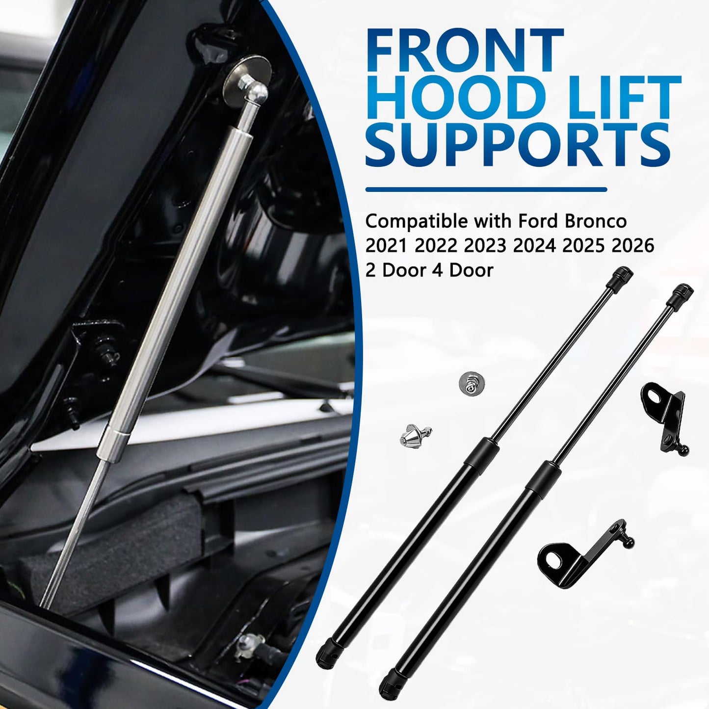 Front Hood Lift Supports for Ford Bronco 2021-2026