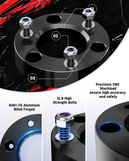 3" Front Leveling Kit for 2004-2026 Ford F-150 2WD/4WD & 2003-2018 Expedition - Forged Spacers
