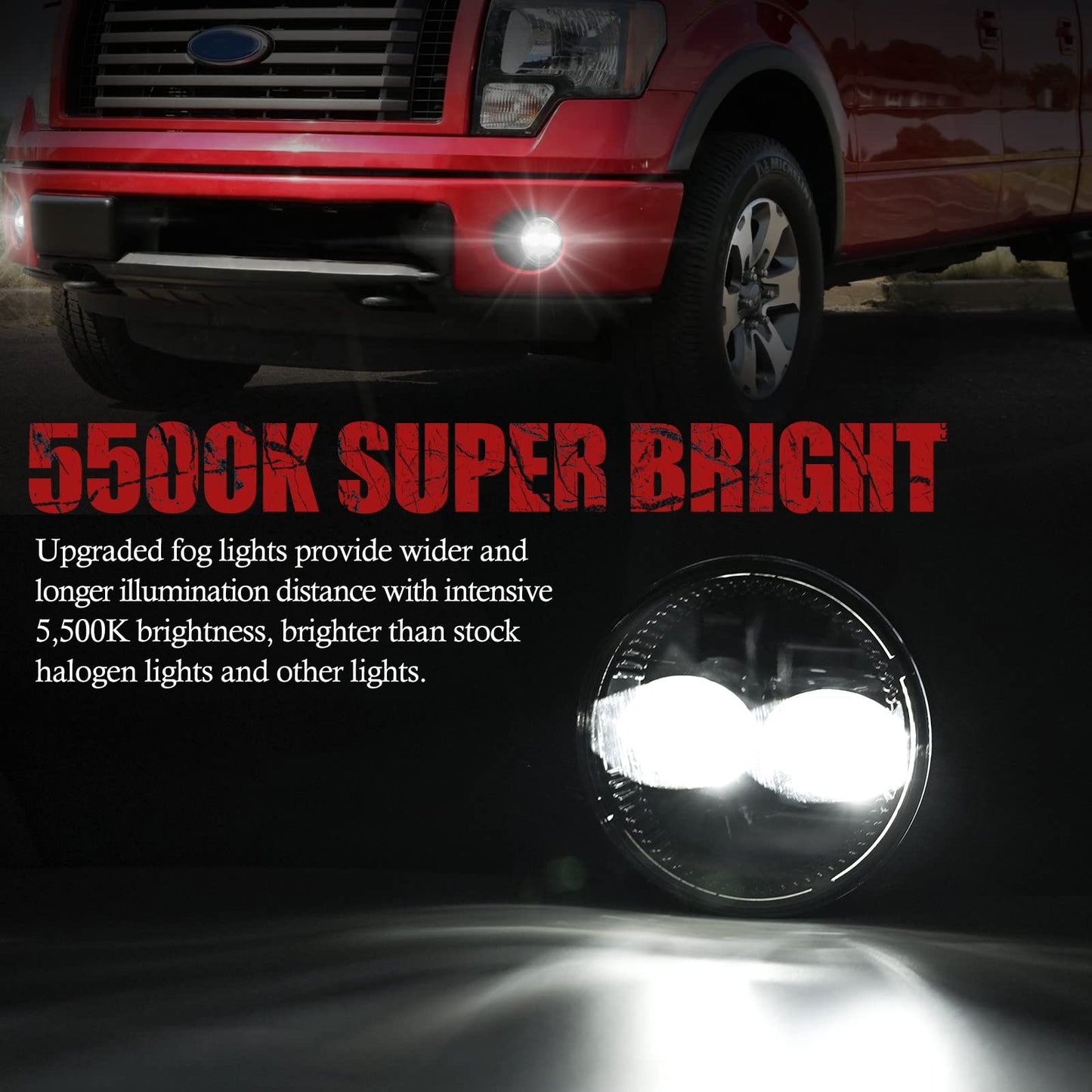 F-150 LED Fog Lights, Front Bumper Driving Lamp Kit