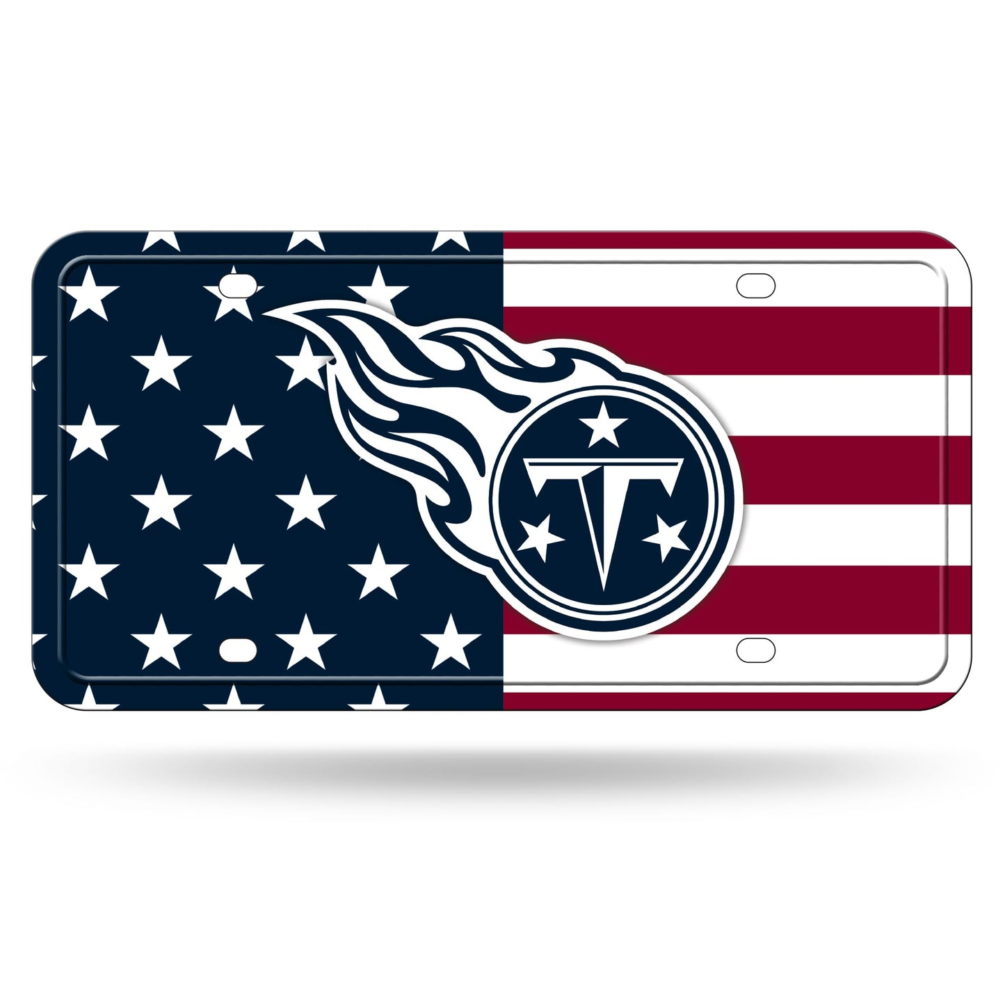 Rico Industries NFL Football USA Metal Auto Tag 6" x 12" - Great for Truck/Car/SUV