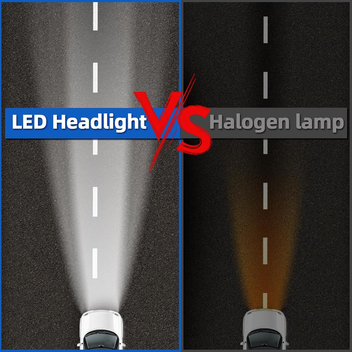 AWALITED Fits for 2015-2023 Ford F150 High Low Beam Fog Lights Bulbs Combo Pack, 6000K White Plug-and-Play Super Bright Lights Bulbs, Pack of 6